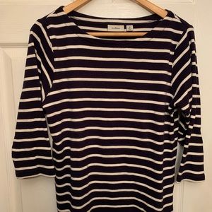 LL Bean nautical striped  top - SZ Medium